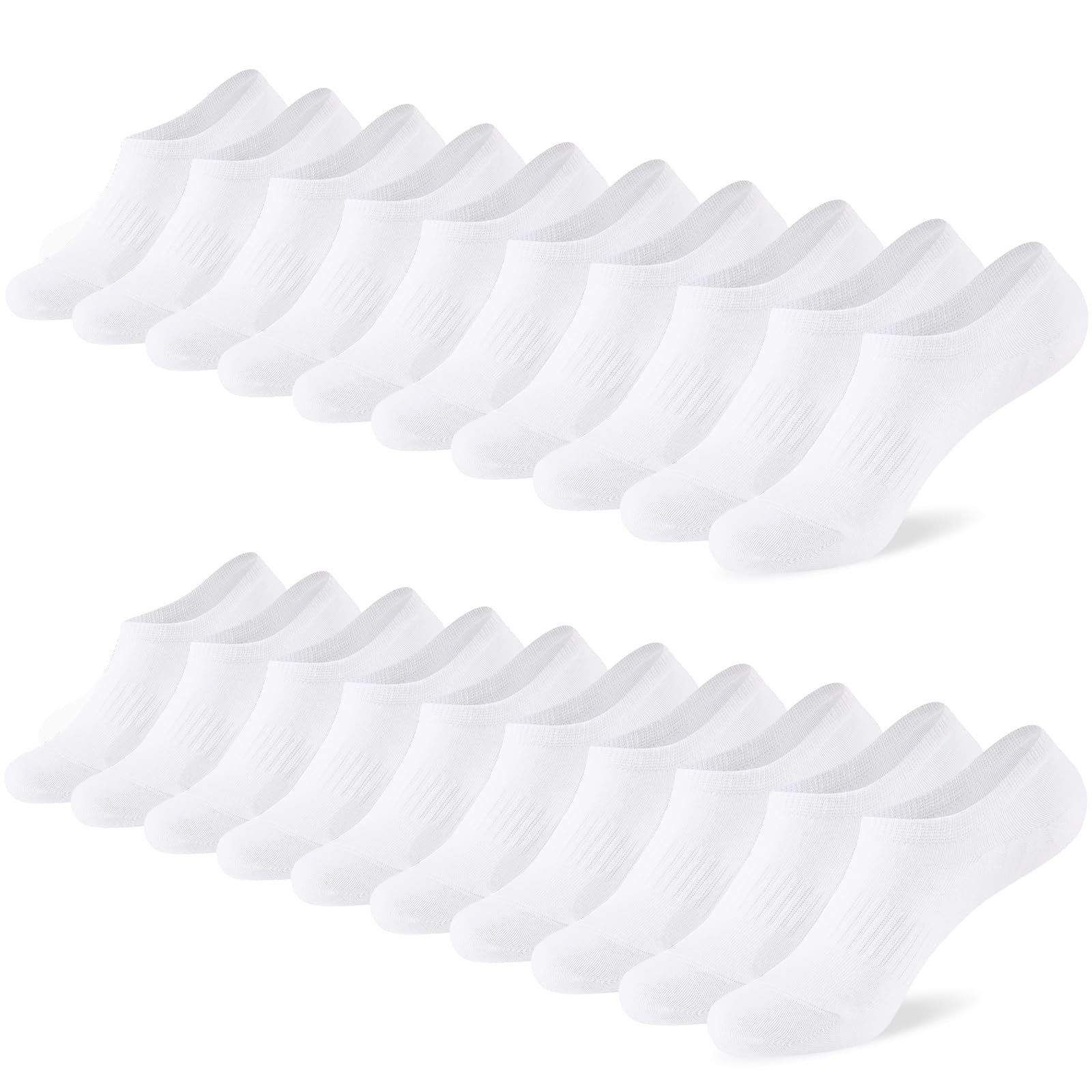 Спортивные носки мужские и женские, 10 пар носков, которые не видно, с нескользящей силиконовой лентой, унисекс, размер 35-38 39-42 43-46, фото №1