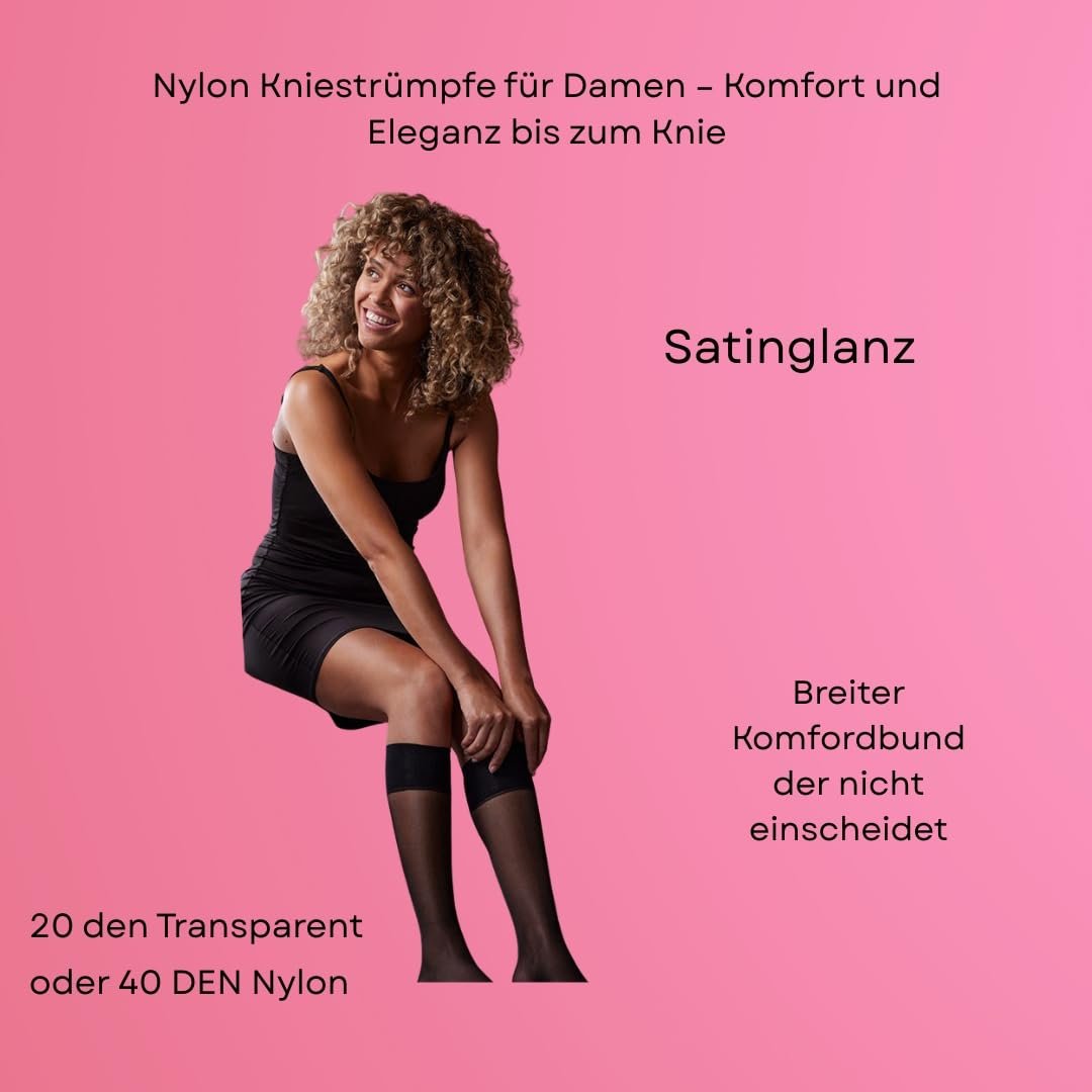 Гольфы Koronowski, 5 пар, 20 ден, прозрачные или 40 ден, нейлоновые, тонкие гольфы до колена, широкий комфортный пояс для женщин, фото №4