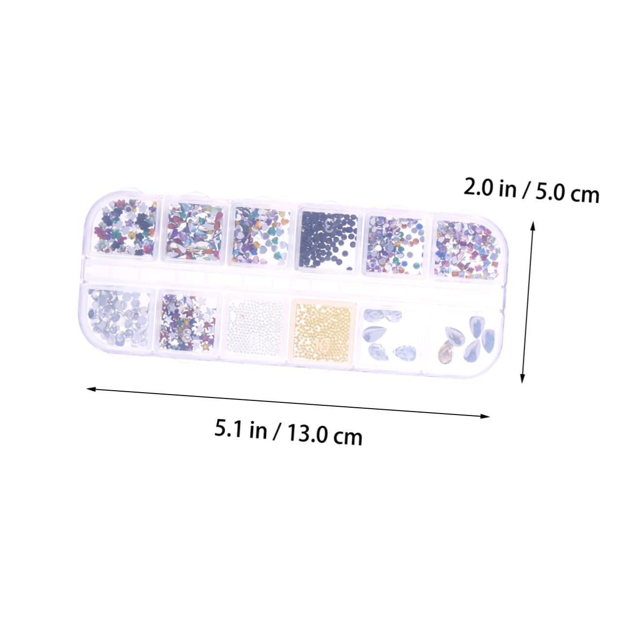 Прикраса для нігтів 4 шт 12 Кристалів Блискучий декор, фото №9