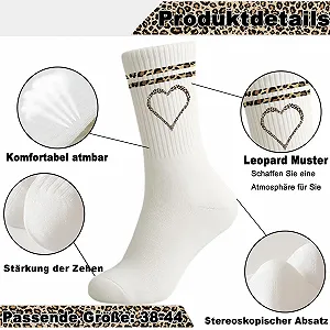 Носки теннисные Leo Хлопок 38-44, Леопардовый принт с сердечком, Леопардовые носки женские Leo, Леопардовый принт, Спортивные носки для спорта, досуга, для женщин и мужчин synthetic.ua - Фото 1
