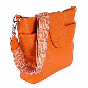 Сумка женская MIRROSI, натуральная кожа, сделано в Италии, стиль бохо, 30 x 24.50 x 9 см (Ш x ВxТ), много места для хранения, ручная сумка, нагрудная сумка, сумка через плечо (1 сумка и 2 ремня) synthetic.ua - Фото 1