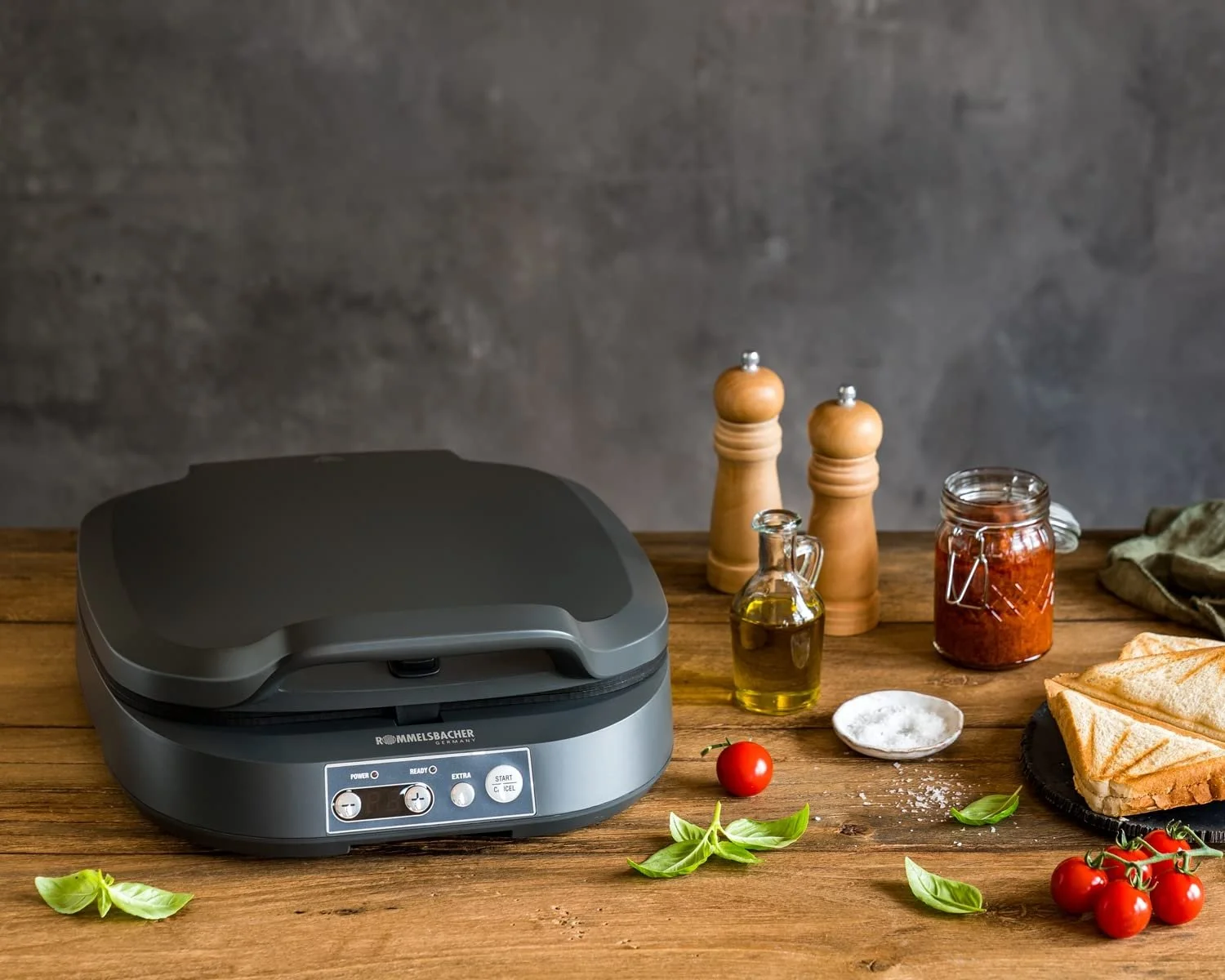 Сендвічниця ROMMELSBACHER ST 1800, 4 XL сендвічі, антипригарне покриття, таймер на 15 хвилин, 1800 Вт, фото №7