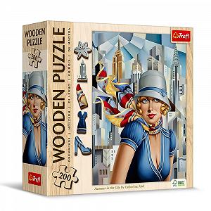 Дерев'яний пазл Trefl Artistic Wooden Puzzle Summer in the City, Catherine ABEL 200 елементів synthetic.ua - Фото 1