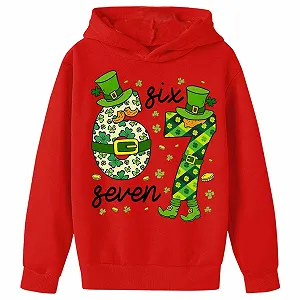 Толстовка с мемом для девочки, с длинными рукавами, ко Дню Святого Патрика, с рисунком 67, удобные толстовки, уличный свитшот, модная толстовка для девочек и мальчиков synthetic.ua - Фото 1