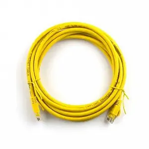 Патч-корд 1.5м, RJ-45, Cat.5e, CU медь желтый Ritar (PCR-CU/1.5Yw 04284 - Фото 1