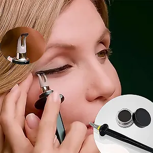 Инструмент для нанесения водостойкой подводки для глаз из силикона Набор Черный synthetic.ua - Фото 1