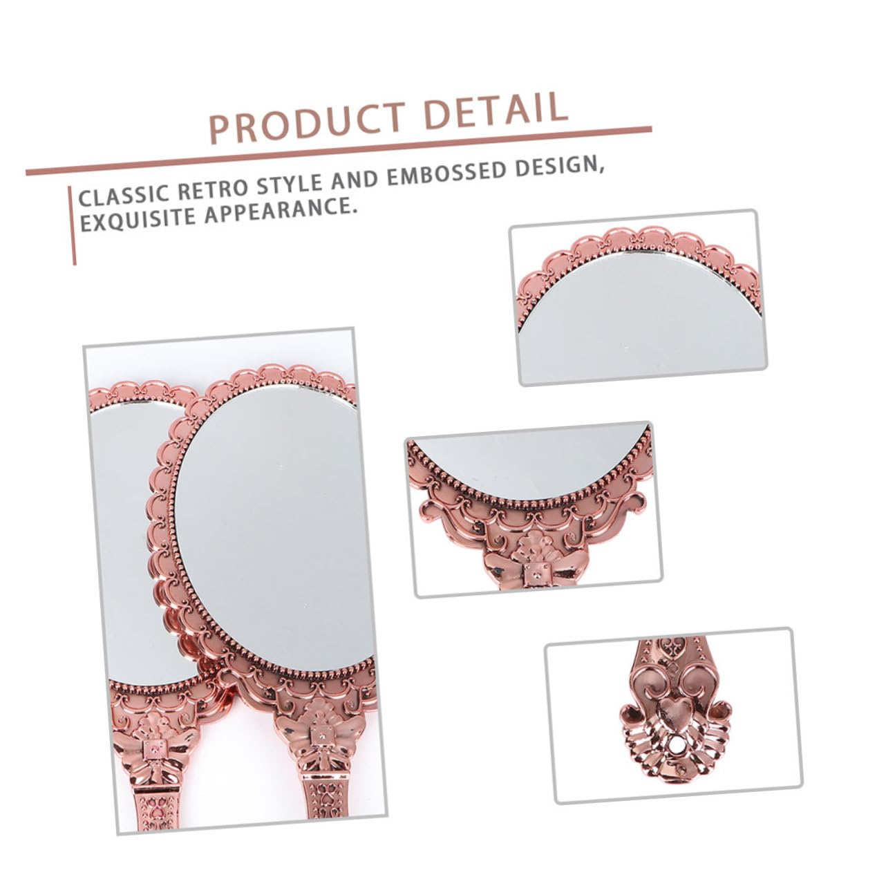 Дзеркало Angoily 6 STK із ручкою вінтажне ABS, фото №5 Дзеркало Angoily 6 STK із ручкою вінтажне ABS, фото №5