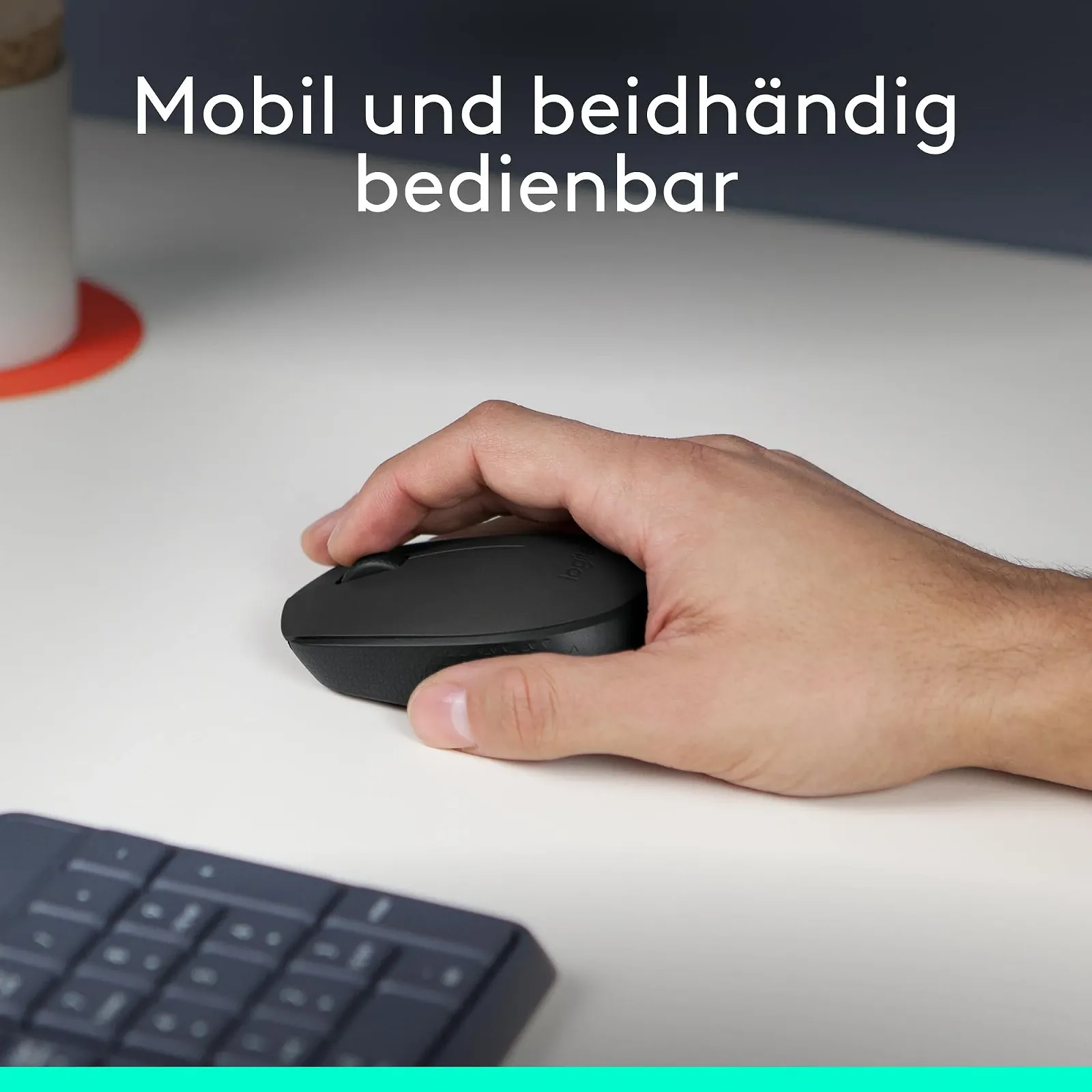 Мышь Logitech M171 Беспроводная, 2,4 ГГц подключение через USB-приемник, оптический сенсор, 12 месяцев работы от батареи, для обеих рук, 3 кнопки, для ПК / Mac - Черный, фото №3