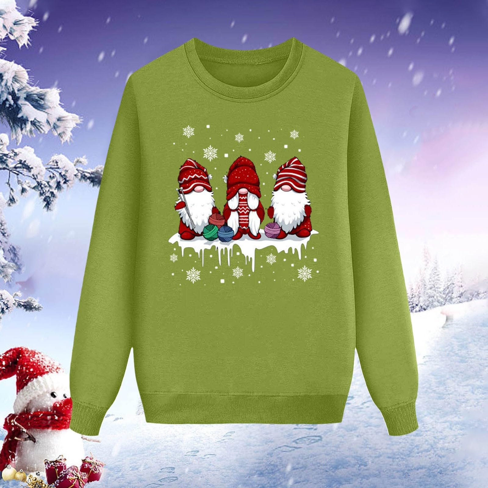 Рождественский свитшот Семейный Тематический Snowflake, Santa Claus 2024, фото №3