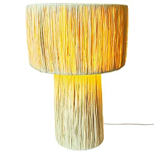 Настільна лампа Marrakech Morjana Boho рафія 42 см Набір з 2 шт. Бежевий E27 synthetic.ua - Фото 1