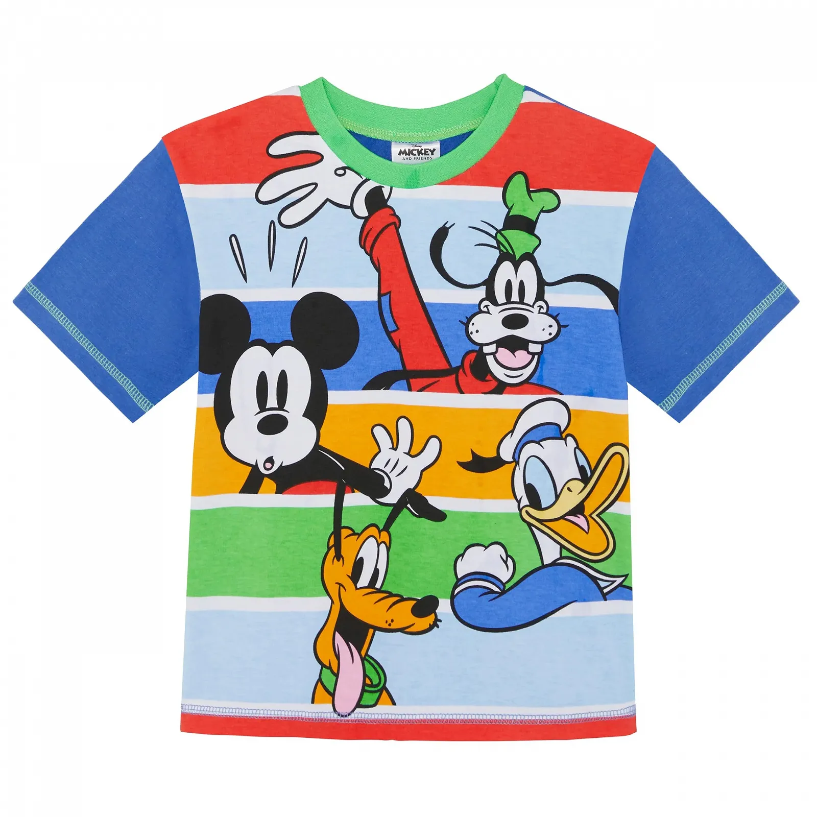 Піжама Disney Mickey, Donald, Goofy, Pluto Смугаста з короткими рукавами 100% бавовна, фото №2 Піжама Disney Mickey, Donald, Goofy, Pluto Смугаста з короткими рукавами 100% бавовна, фото №2