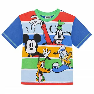 Піжама Disney Mickey, Donald, Goofy, Pluto Смугаста з короткими рукавами 100% бавовна synthetic.ua - Фото 1