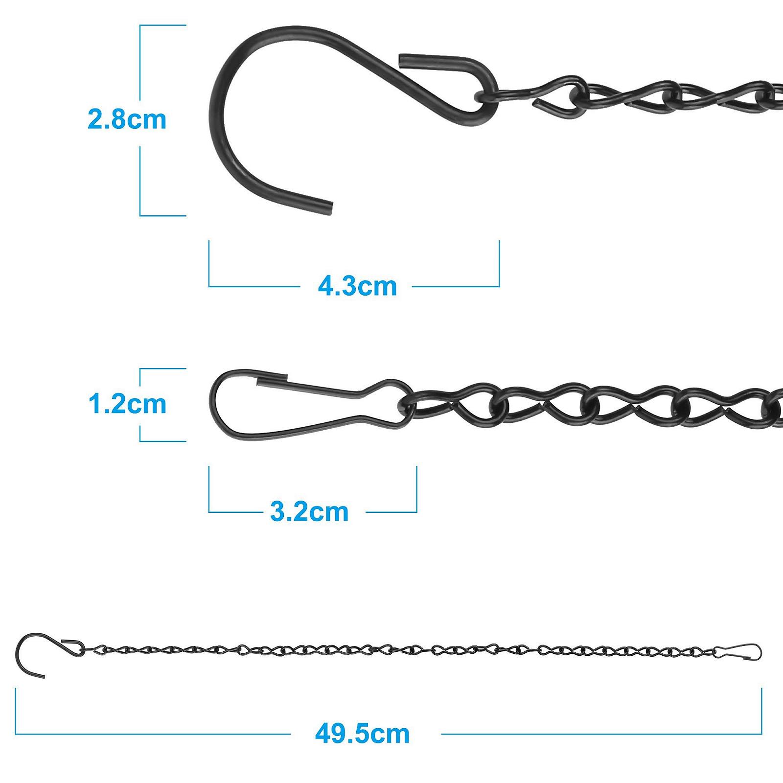 Ланцюги для підвісних кошиків 6 шт. 50 см металеві з гачками, фото №3 Ланцюги для підвісних кошиків 6 шт. 50 см металеві з гачками, фото №3