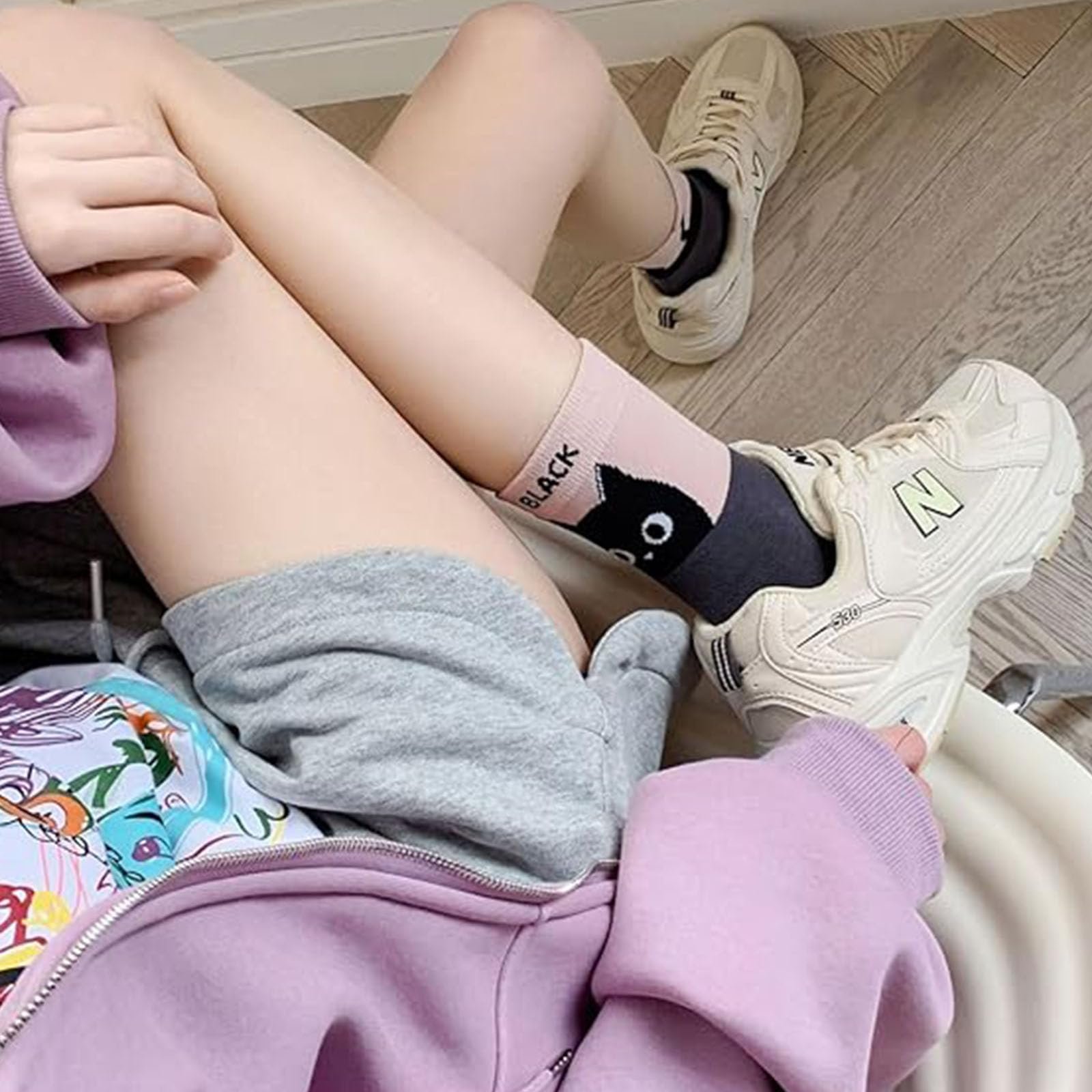 Носки с котами (5 пар) Разноцветные, фото №5