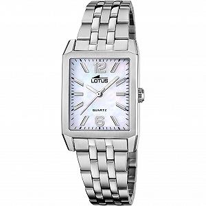 Часы женские Lotus Square Series 18985/1 серебристый корпус из нержавеющей стали, серебристый браслет из нержавеющей стали, перламутровый - Фото 1