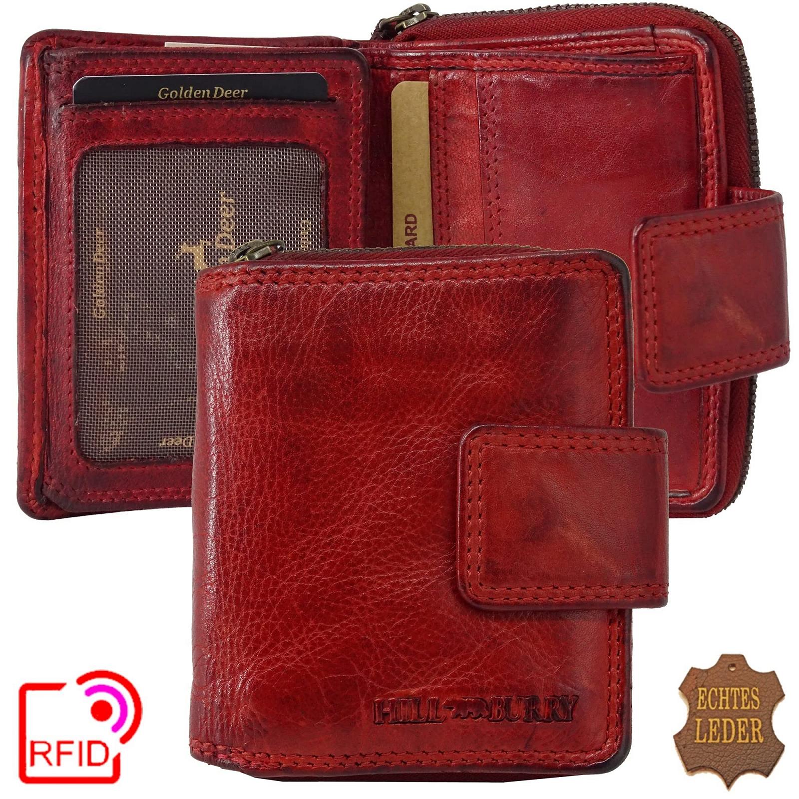 Гаманець Hill Burry Шкіряний З захистом RFID червоний, фото №8