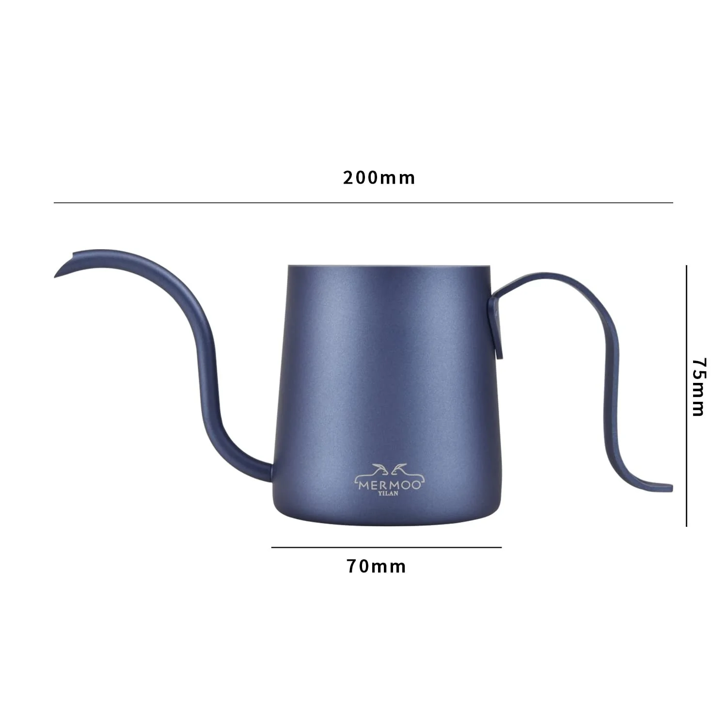 Кавник MERMOO YILAN Міні Кавник Чайник з гусячою шиєю 304 Нержавіюча сталь 250 мл Бежевий, фото №4