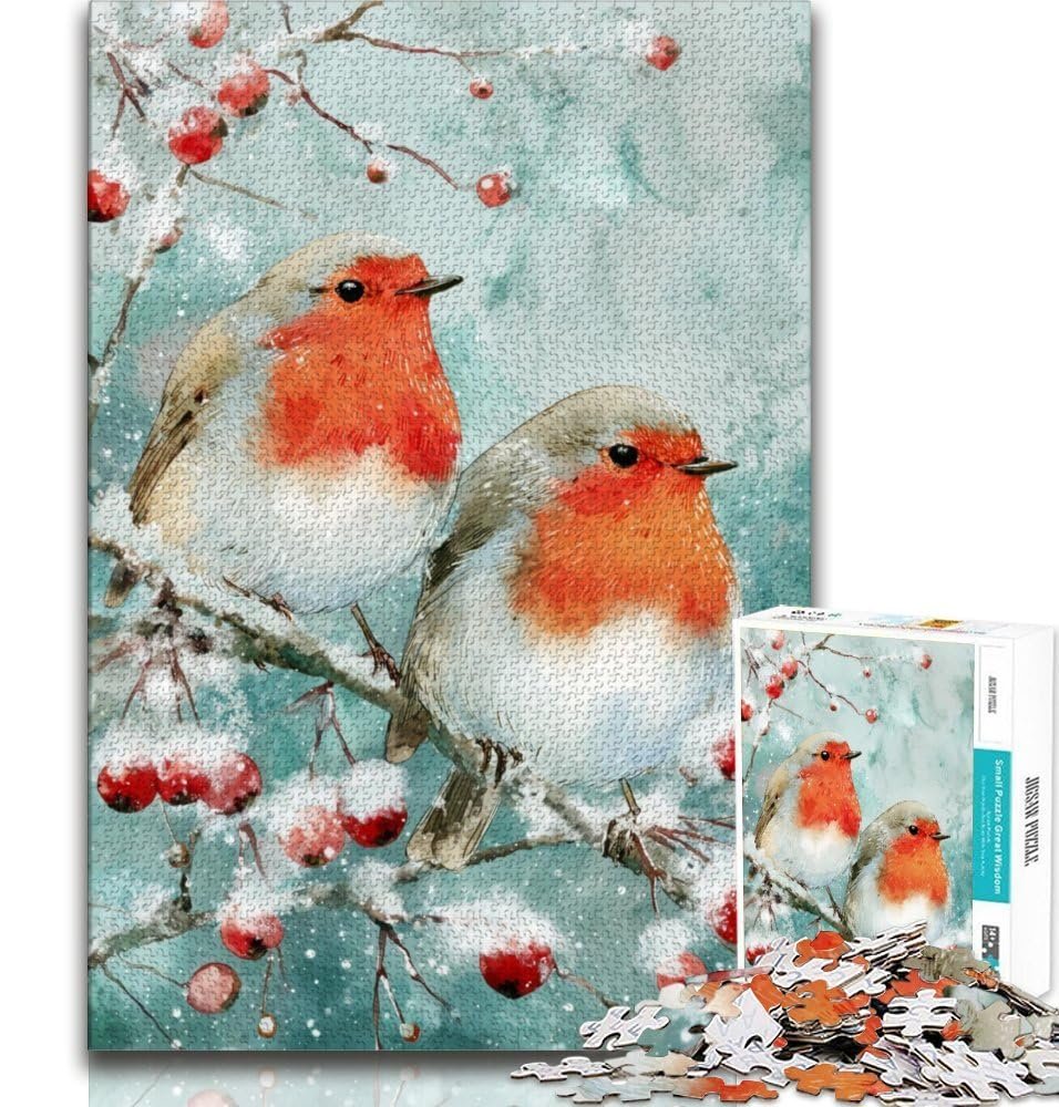 Пазл Small Robins 1000 деталей 38 x 26 см, фото №1