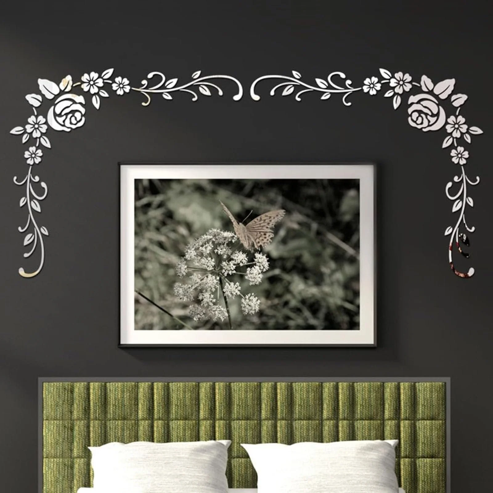 Наклейка на стіну 3D Mirror Flower дзеркальна акрилова знімна, фото №5 Наклейка на стіну 3D Mirror Flower дзеркальна акрилова знімна, фото №5