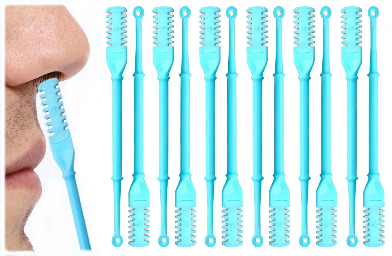 Комплект з 12 двосторонній тример для носових волосся, фото №1