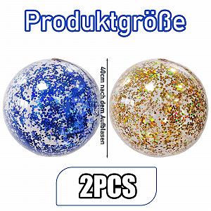 Надувна куля 2 шт Блискітки Водяна куля 40 см synthetic.ua - Фото 1