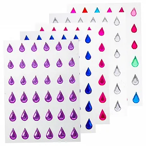 Стрази Housoutil Для обличчя, самоклеючі, 5 аркушів - Фото 1