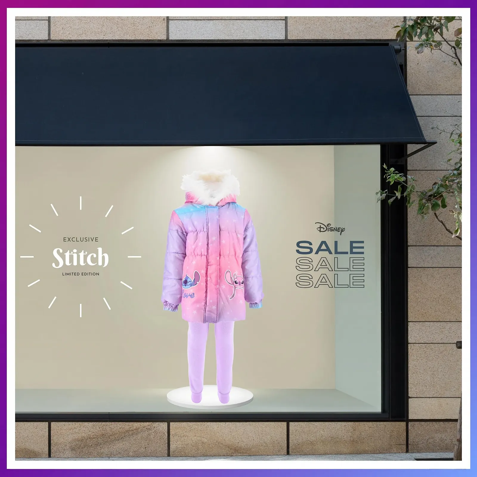 Пальто Disney Stitch для дівчат, Тепла та м'яка зимова куртка з наповнювачем, фото №4