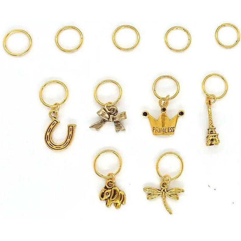 Пирсинг для волос На удачу 11 колечек MiC (A0290-245), фото №1