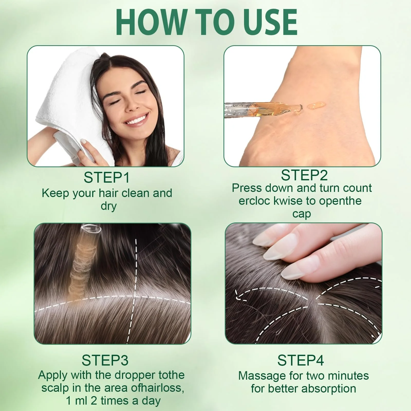 Средство для роста волос 60 мл, ускоряющее рост волос, укрепляющее волосы, сыворотка для роста волос, реактивирует уменьшенные фолликулы, фото №5 Средство для роста волос 60 мл, ускоряющее рост волос, укрепляющее волосы, сыворотка для роста волос, реактивирует уменьшенные фолликулы, фото №5