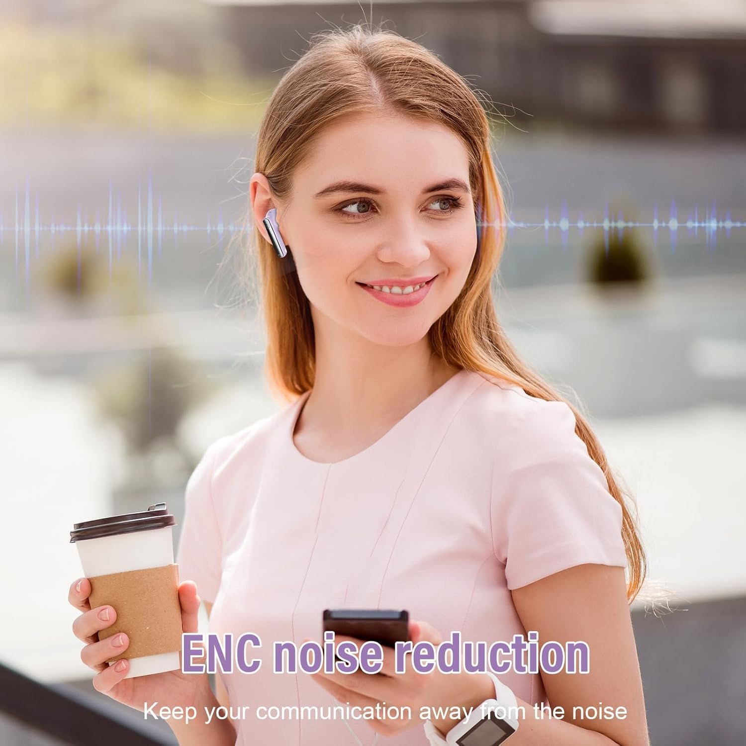 Наушники-переводчики AI, для перевода 3-в-1 Lilac, фото №5