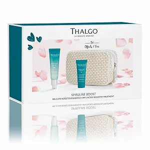 Набір THALGO Spiruline Boost з 3 предметів: косметичка, детокс-сироватка Serenpower Vitalising 30 мл + детокс-флюїд 15 мл - Фото 1