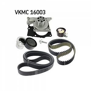 Водяний насос + комплект ременя ГРМ SKF VKMC 16003 - Фото 1