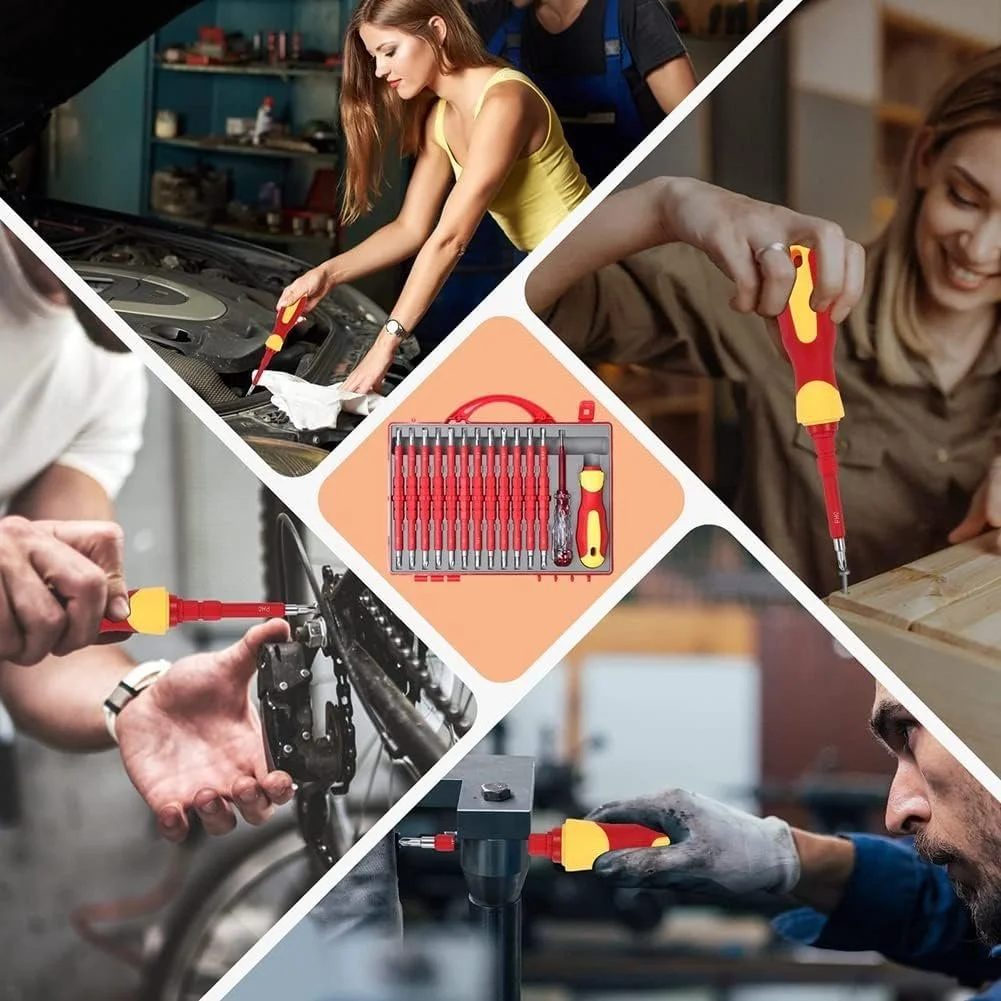 Набір викруток для електрика 26 одиниць Ізольований 1000V з кейсом, фото №2