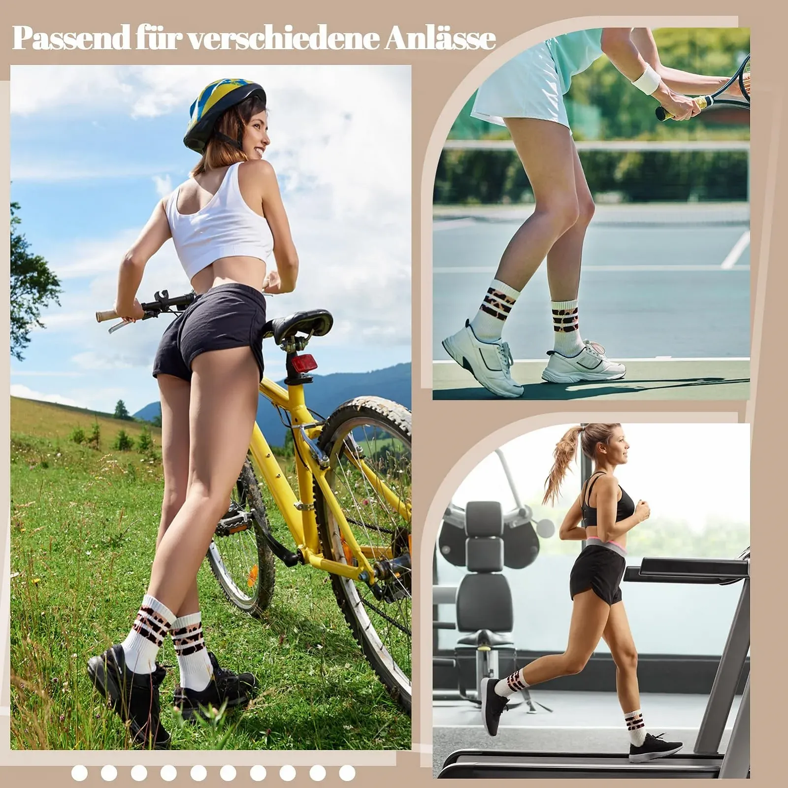 Шкарпетки Жіночі з леопардовим принтом 6 пар, розмір 35-39, фото №6