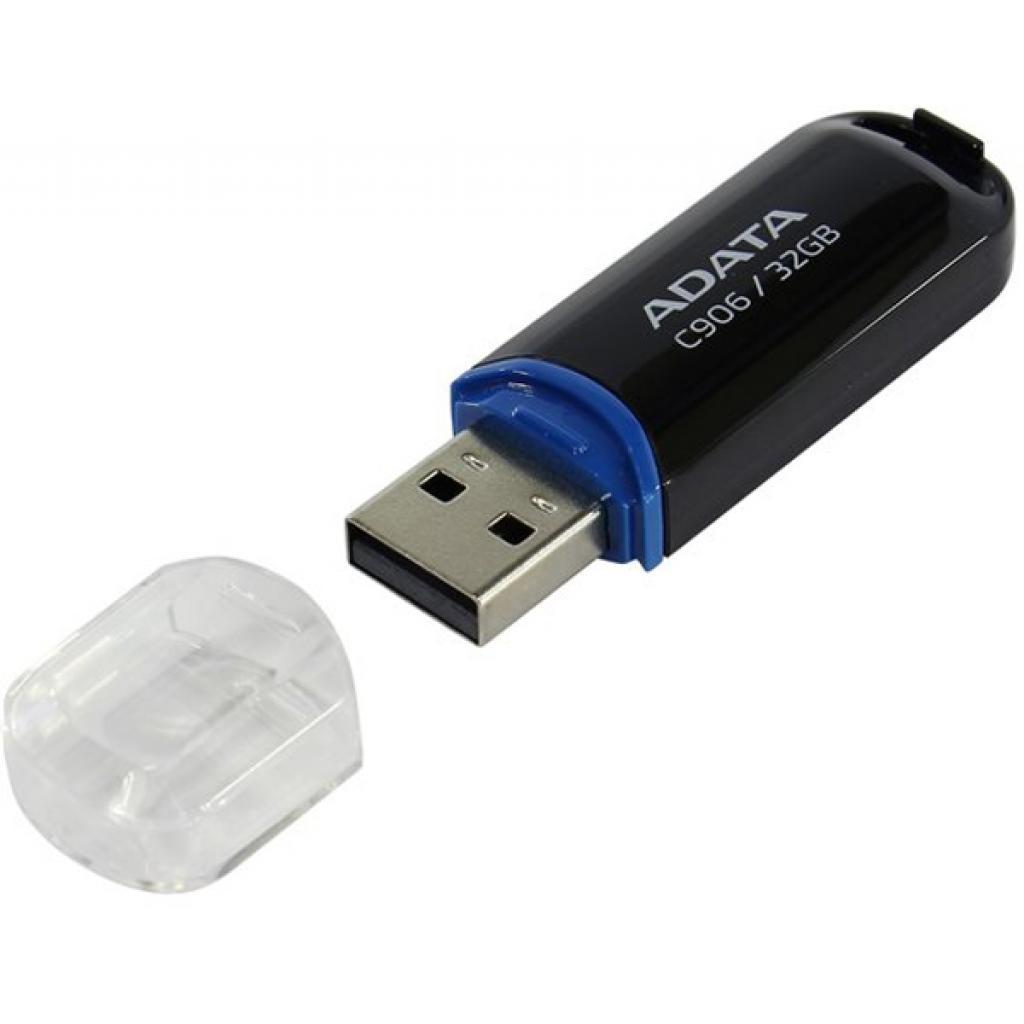 USB флеш-накопитель ADATA 32GB C906 Black 2.0 AC906-32G-RBK, фото №3
