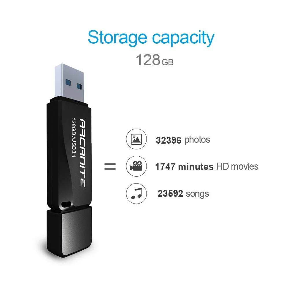 USB-флеш-накопичувач ARCANITE 128 GB USB 3.1, фото №4 USB-флеш-накопичувач ARCANITE 128 GB USB 3.1, фото №4