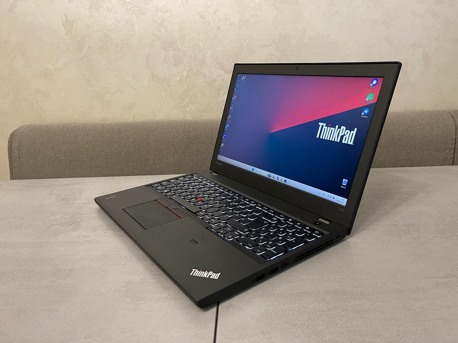 Ноутбук Lenovo ThinkPad T550, 15,6", i5-5300U, 16GB, 256GB SSD, підсвітка клавіатури, фото №2