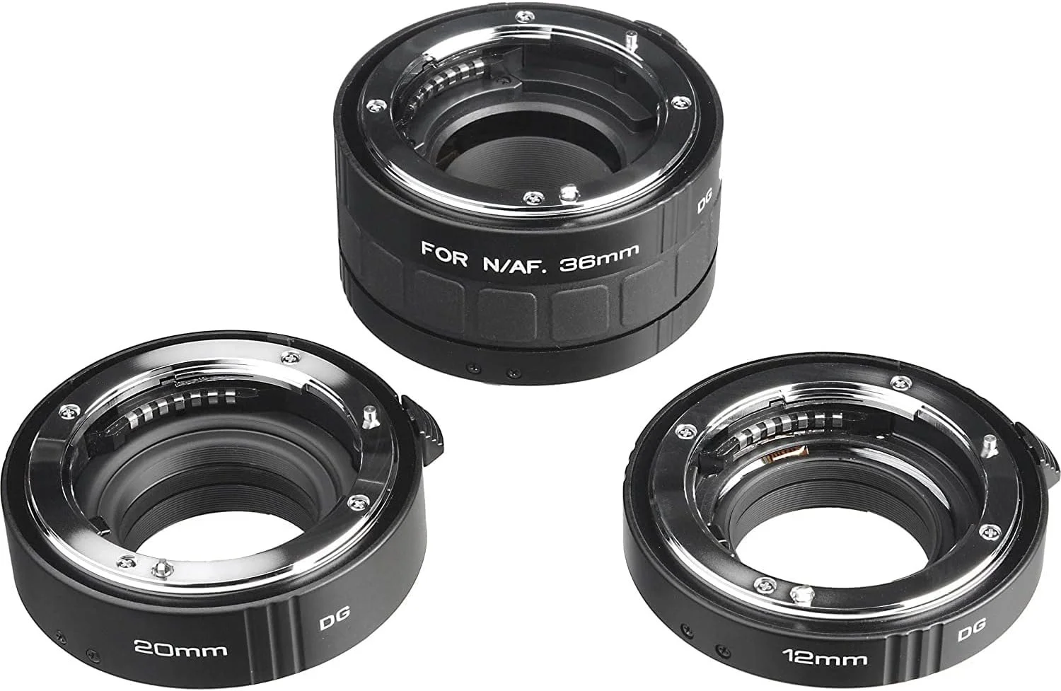 Набір макрокілець для макрозйомки Kenko 89997 DG Nikon 12, 20, 36 мм Чорний, фото №2 Набір макрокілець для макрозйомки Kenko 89997 DG Nikon 12, 20, 36 мм Чорний, фото №2