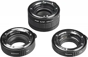Набір макрокілець для макрозйомки Kenko 89997 DG Nikon 12, 20, 36 мм Чорний ціна на synthetic.ua - Фото 1 Набір макрокілець для макрозйомки Kenko 89997 DG Nikon 12, 20, 36 мм Чорний synthetic.ua - Фото 1