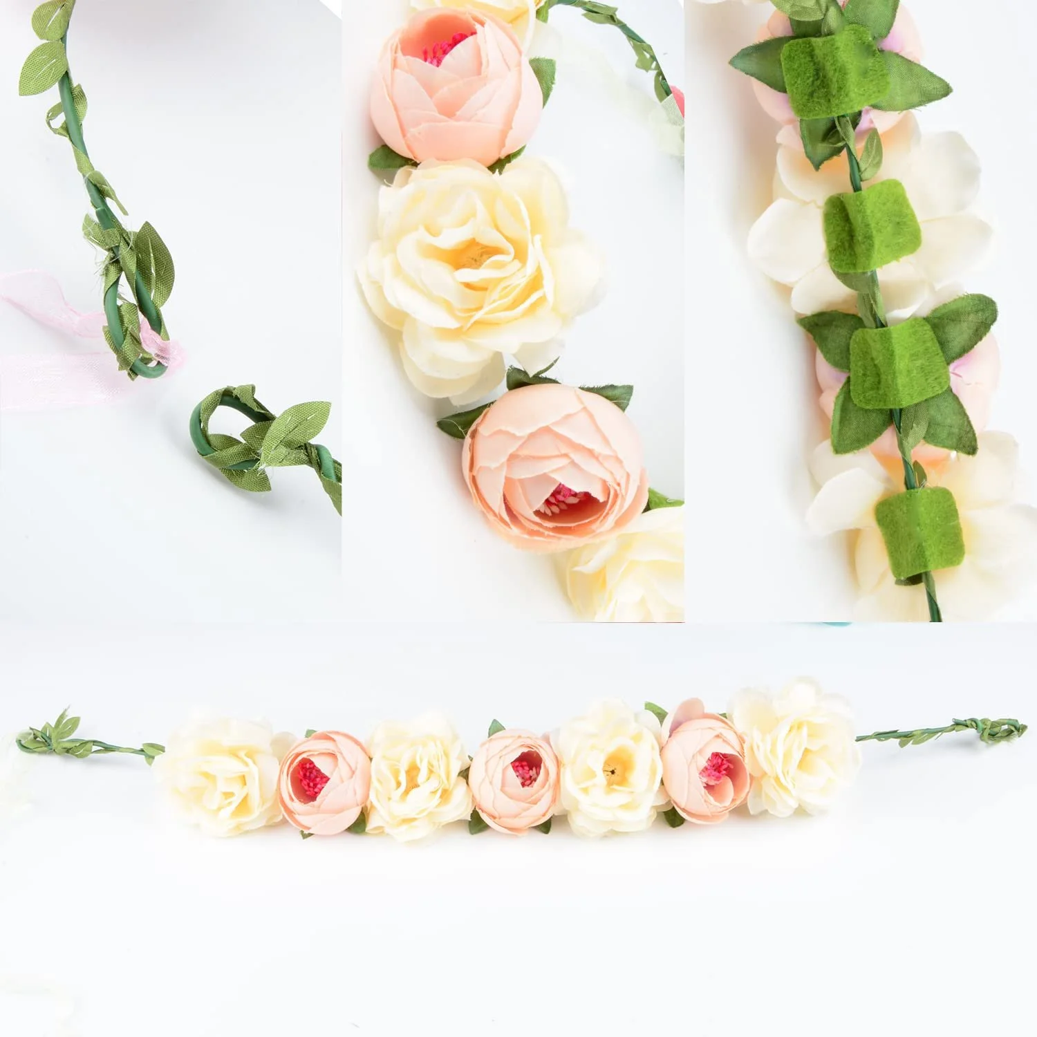 Вінок для волосся Квітка Троянда Півонія, фото №4