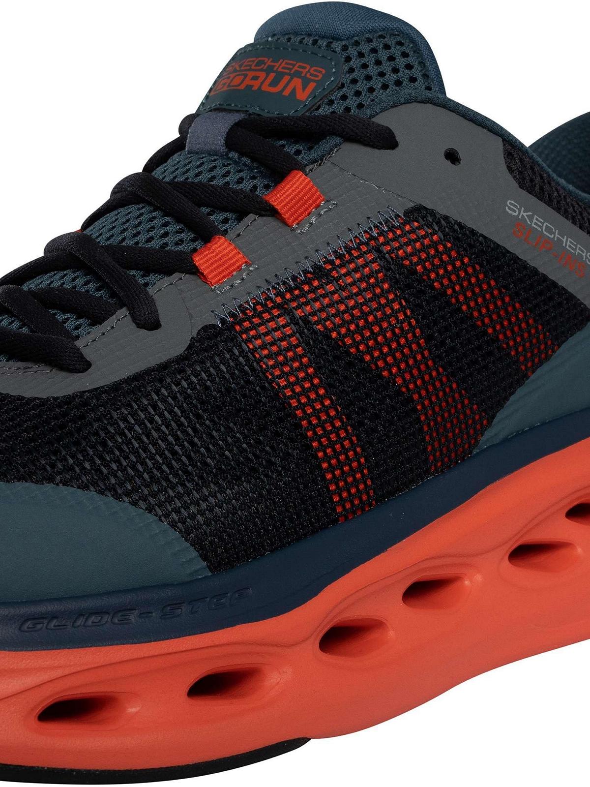 Кросівки Skechers Slip Ins Max Cushioning Glide Step Navy/Orange, фото №8