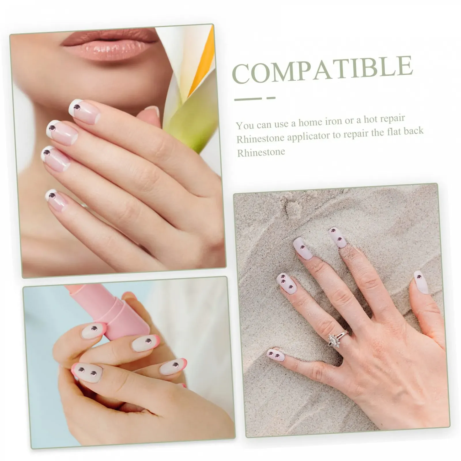 Стразы для ногтей FRCOLOR, 2 шт, розовые, фото №4