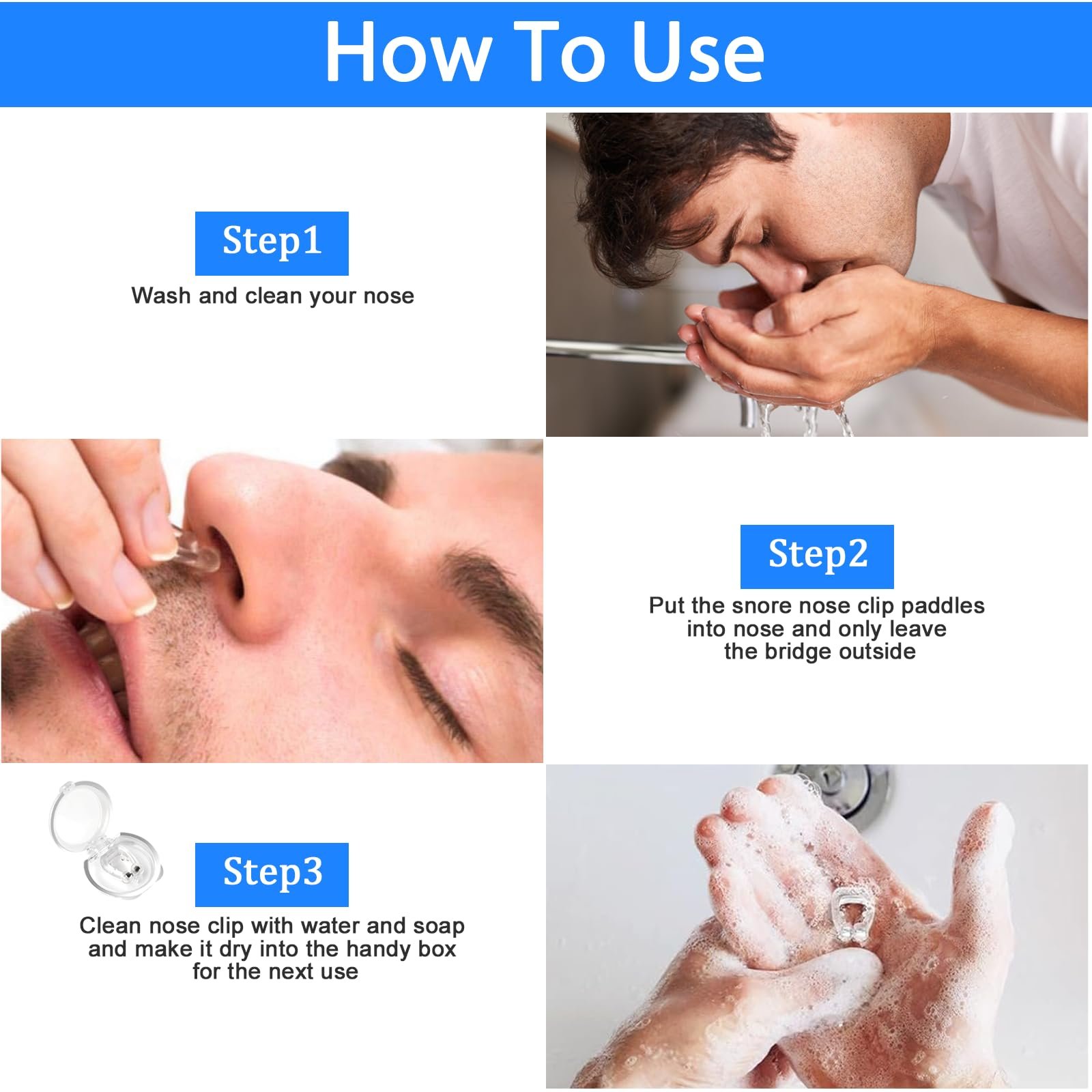 Кліпси проти хропіння MOKIDO, 6 шт, фото №5