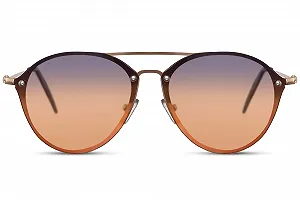 Солнцезащитные очки Круглые Зеркальные Плоские Линзы UV-400 Металл Унисекс - Фото 1