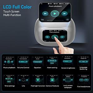 Навушники-перекладачі AI 3-в-1 Real Time Translator 138 мов зі сенсорним LCD-екраном для подорожей, навчання, спорту, (білий) synthetic.ua - Фото 1