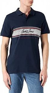 Поло JJLEO POLO SS 12200361- Blazer-Fit: Standard fit Jack&Jones Tёмно-синий S - Фото 1