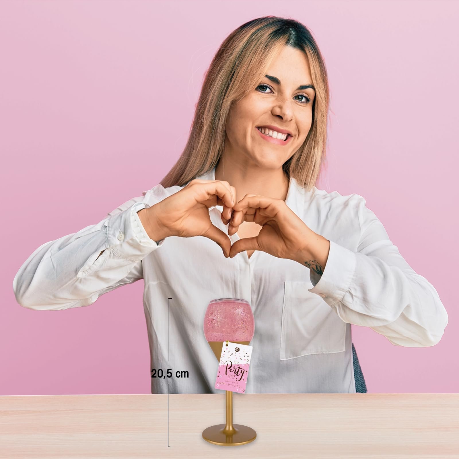 Гель для душа Accentra Let's celebrate женский, аромат чайная роза и бархат, в дизайне шампанского, 240 мл, фото №7