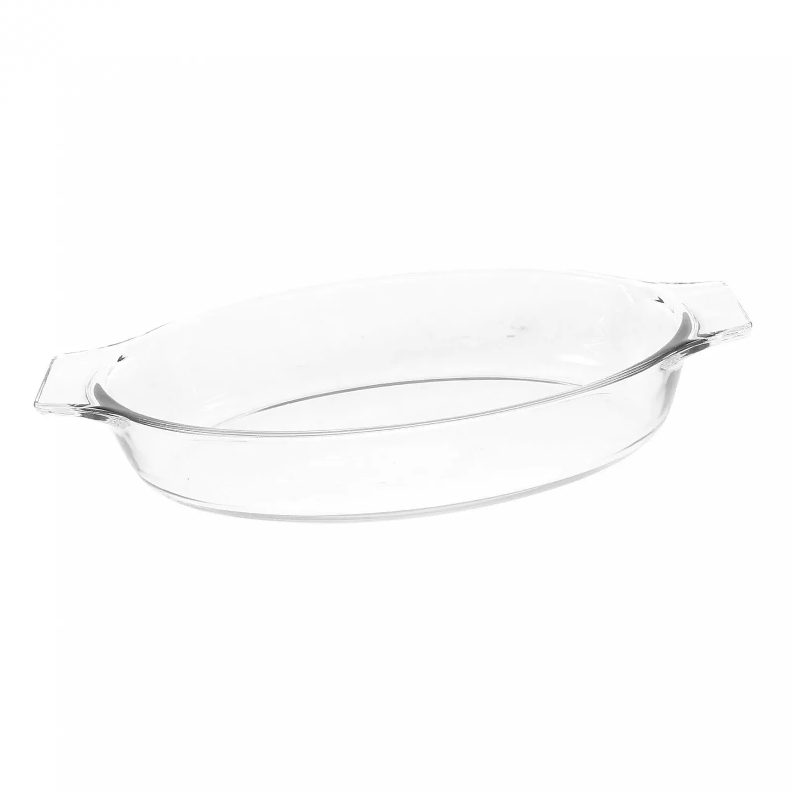 Форма для запекания стеклянная овальная с двумя ручками термостойкая, фото №1 Форма для запекания стеклянная овальная с двумя ручками термостойкая, фото №1