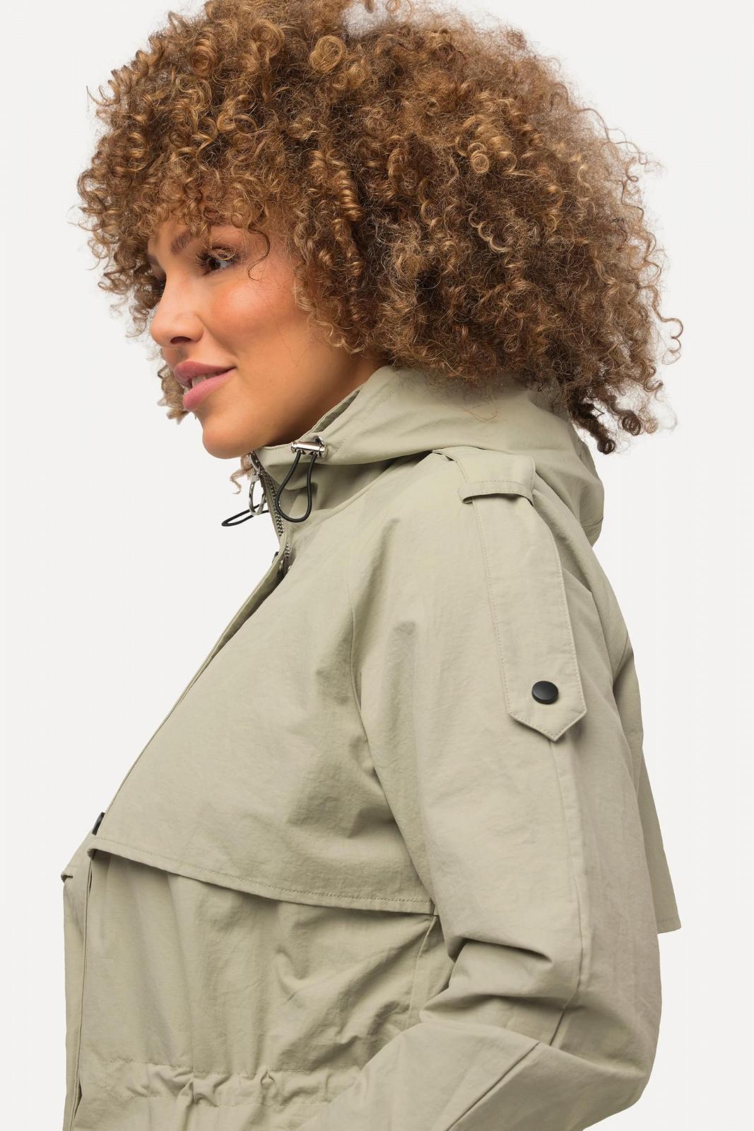 Водонепроникне функціональне пальто з капюшоном Ulla Popken HYPRAR Plus Size, фото №4 Водонепроникне функціональне пальто з капюшоном Ulla Popken HYPRAR Plus Size, фото №4