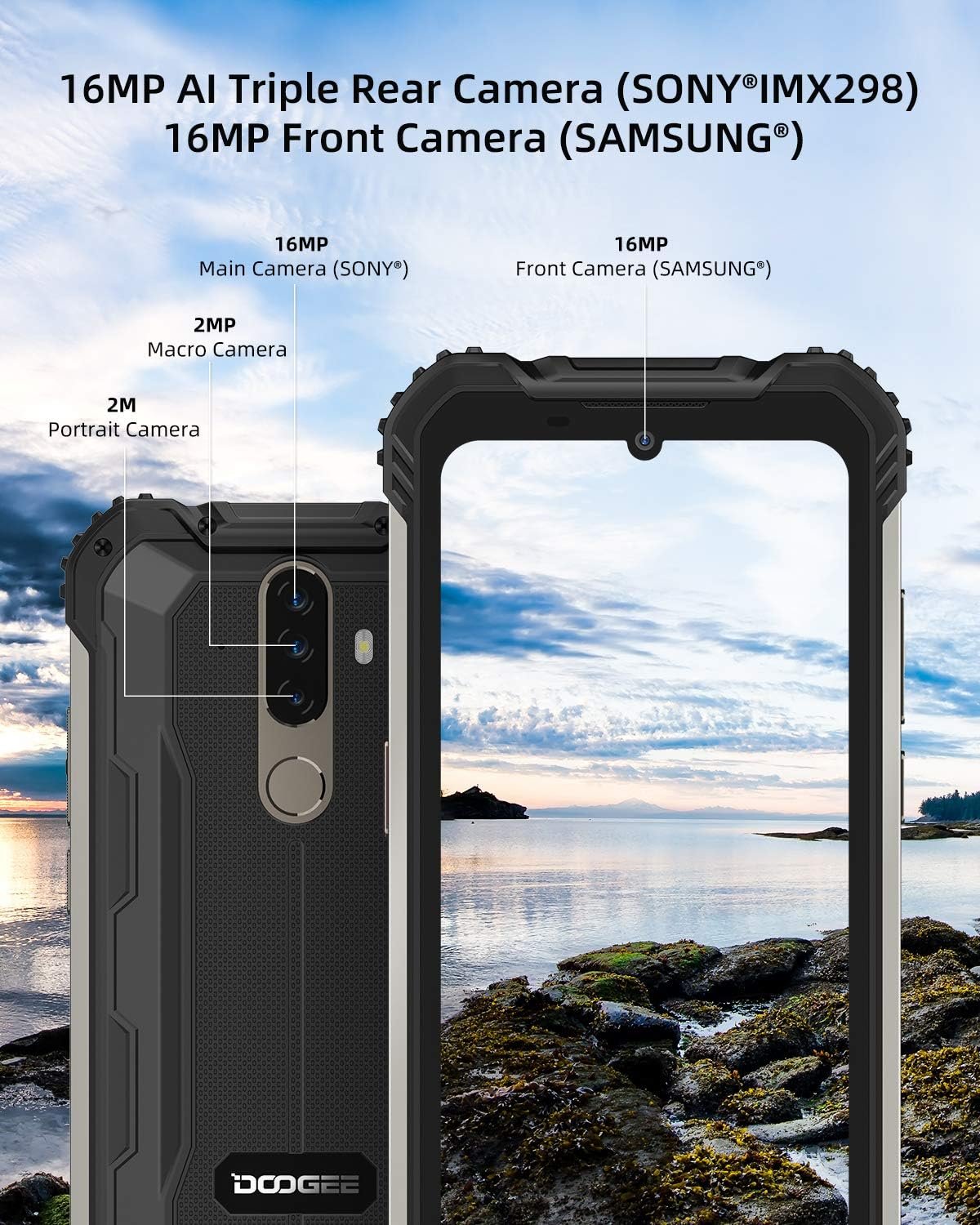 Смарфтон 5.7" Doogee S58 Pro 6/64Gb 8 ядер 16/16Мп 2-SIM Black, фото №4